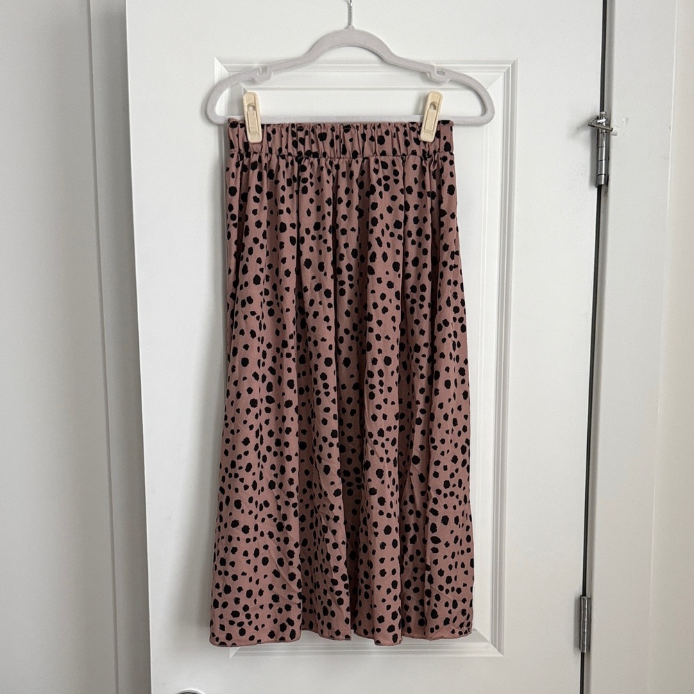Polka Dot Midi Skirt